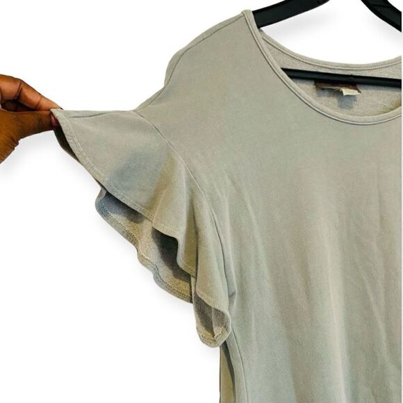 Anthropologie Saturday/Sunday Greenish Odette Ruffle Sleeve Dress Size XS - Picture 3 of 11